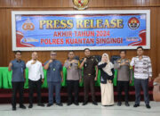 Polres Kuansing Gelar Press Release Pemusnahan Barang Bukti Narkotika